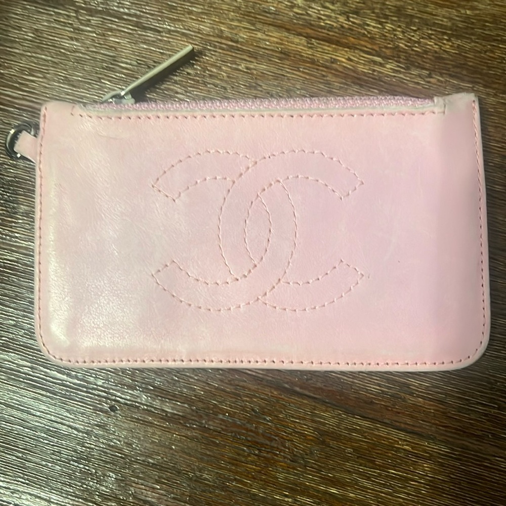 Chanel  Pink Coin / Key Ring  Live Is